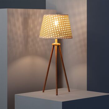 Lampe de table en rotin Ledkia Dreepy Wood 4