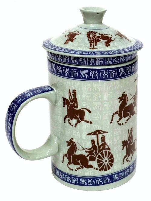 Chinese Horsemen Infuser Mug