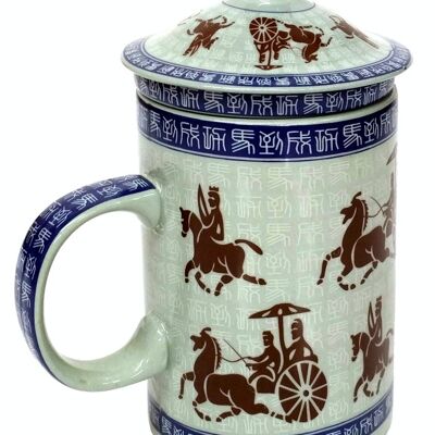 Chinese Horsemen Infuser Mug