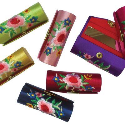 Pack of 12 Embroidered Lipstick Cases
