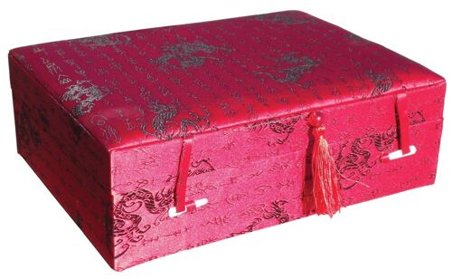 Large Red Dragon Brocade Box 