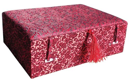 Red Floral Brocade Box