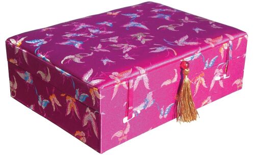 Pink Butterfly Brocade Box