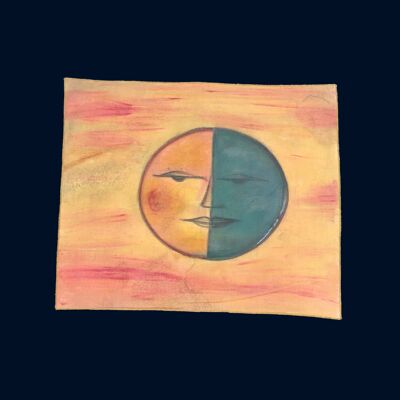 Fliegende Leinwand – Sonne-Mond-Wandteppich