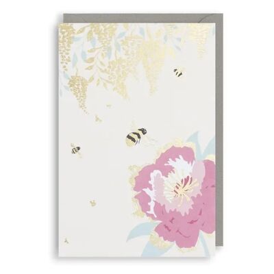 Carte de mariage d'anniversaire d'abeilles