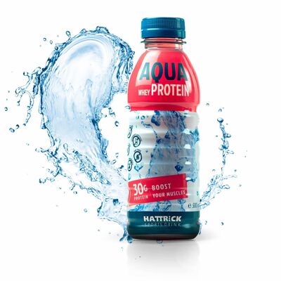 Hattrick Sports Drink - Aqua 30G Whey Protein 500ml depósito incluido
