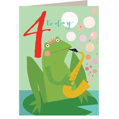 NA09 Frosch 4. Geburtstagskarte