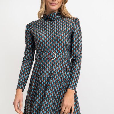 KLEID Frau blaue Kreise - CARDIGAN