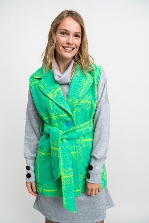 CHALECO mujer verde lana - EGENOLF