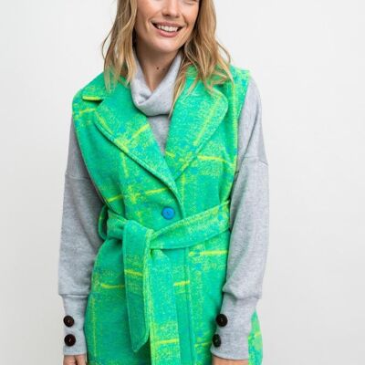VEST WOMAN green wool - EGENOLF