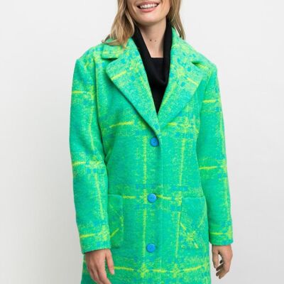 COAT woman green wool - EGENOLF
