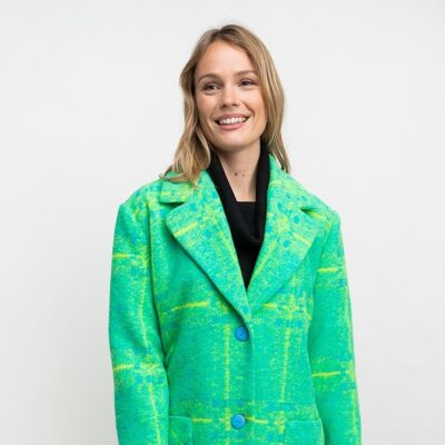 COAT woman green wool - EGENOLF