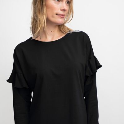 T-SHIRT donna - NERO LAMPREDA