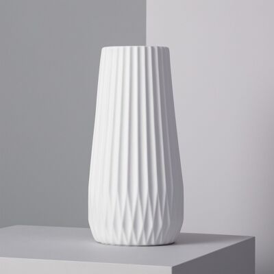 Lampada da tavolo in ceramica bianca Teide Ledkia