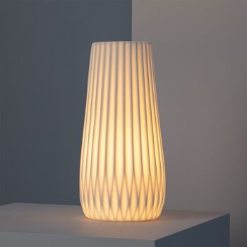 Lampe de table en céramique Teide blanche Ledkia 5