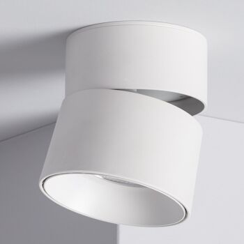 Ledkia Applique LED 30W Circulaire Aluminium Blanc New Onuba Blanc Chaud 2700K 6