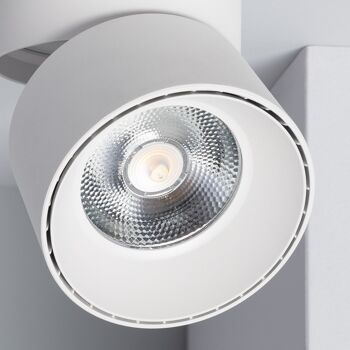 Ledkia Applique LED 30W Circulaire Aluminium Blanc New Onuba Blanc Chaud 2700K 7