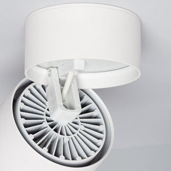 Ledkia Applique LED 30W Circulaire Aluminium Blanc New Onuba Blanc Chaud 2700K 8