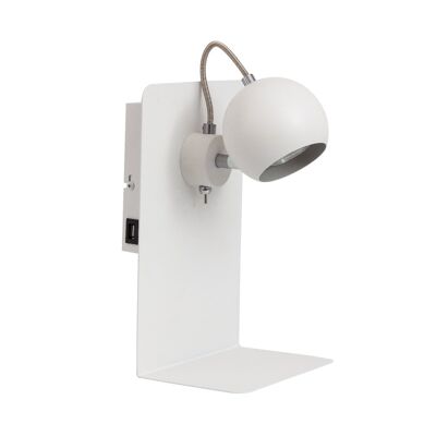 Ledkia Wall Lamp with Aluminum Shelf and White Keilusal Switch