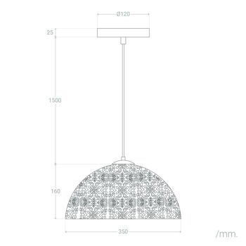 Ledkia Suspension Métal Aerba Doré 2