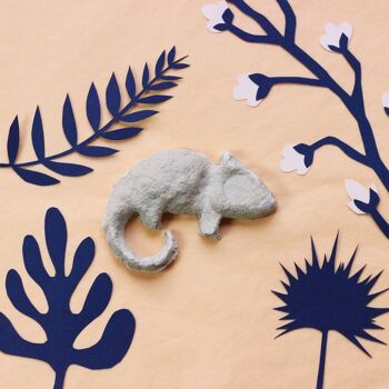 Coffret fabrication caméléon en papier mâché pour enfant +1 livre - Kit bricolage/activité enfant en français 5