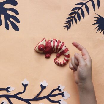 Coffret fabrication caméléon en papier mâché pour enfant +1 livre - Kit bricolage/activité enfant en français 8