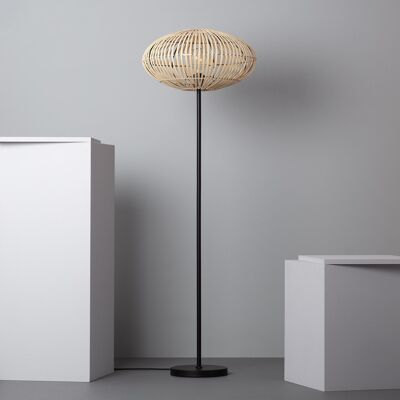 Ledkia Bamboo Floor Lamp Atamach Natural