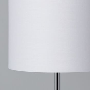 Lampadaire Ledkia en métal et tissu Pangiri Blanc 4