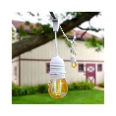 Ledkia Outdoor Lights Garland Kit 5.5m White + 8 E27 LED Bulbs IP65 Multicolor