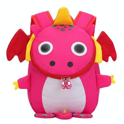 Ergonomic Children's Backpack 7 Liters - Pink Dragon - Dohe