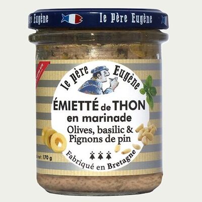 Emiettés de Thon, olives, basilic et pignons de pin