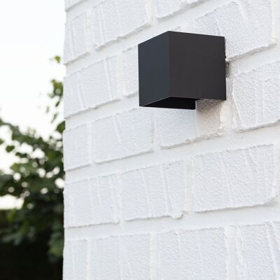 Ledkia LED Outdoor Wall Light 6W Aluminum Double-Sided Lighting Eros Black Neutral White 3800K - 4200K
