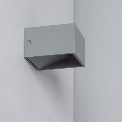 Ledkia Aplique de Pared LED 6W de Aluminio Iluminación Doble Cara Lico Gris Blanco Cálido 2800K - 3200K