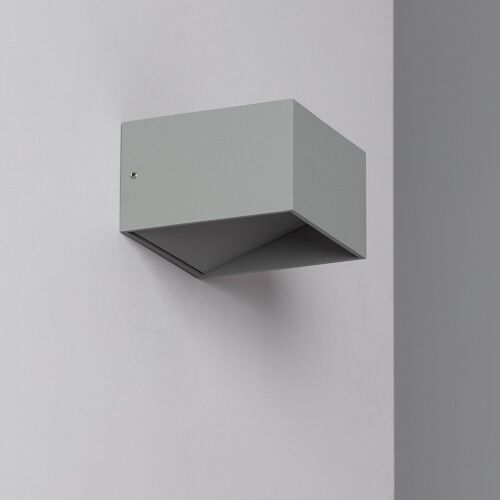 Ledkia Aplique de Pared LED 6W de Aluminio Iluminación Doble Cara Lico Gris Claro Blanco Cálido 2800K - 3200K