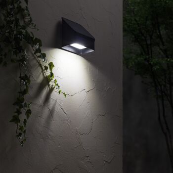 Ledkia Applique Murale Extérieure Solaire LED Aluminium avec Détecteur de Mouvement Radar Namib Blanc Neutre 3800K - 4200K 2