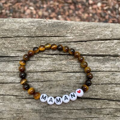 Natural Tiger Eye Lithotherapy Elastic Bracelet, Mother's Day Special