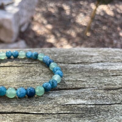 Special acne and skin problem bracelet in green Aventurine and Apatite
