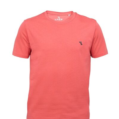 Embroidered pelican coral T-shirt
