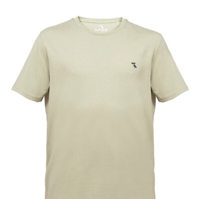 Olivgrünes besticktes Pelikan-T-Shirt