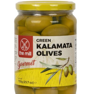 The Mill Gourmet Green Kalamata Olives 730g jar