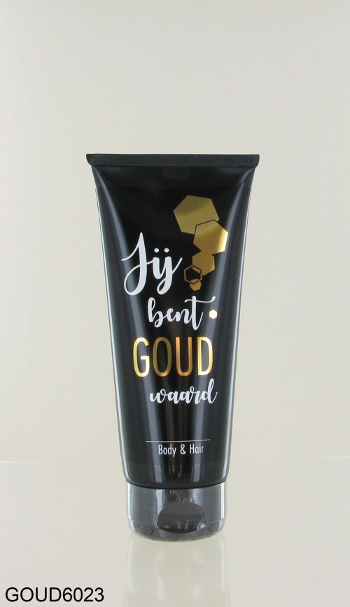 Body & hair wash "Je bent goud waard" tube 200 ml