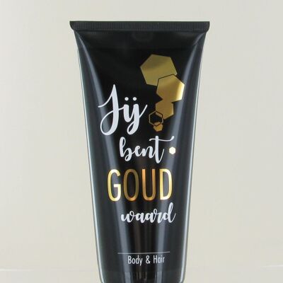 Körper- und Haarwaschmittel „Je bent goud waard“, Tube 200 ml