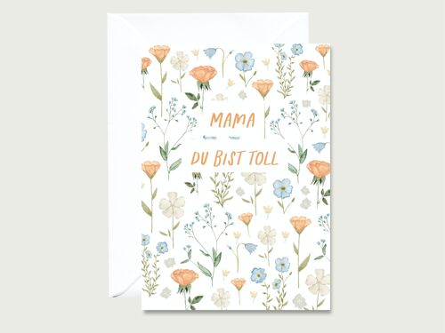 Karte "Mama - du bist toll"  Muttertag Grußkarte Klappkarte Karte HERZ & PAPIER