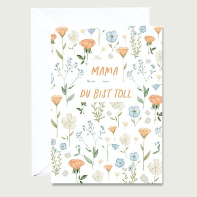 Karte "Mama - du bist toll"  Muttertag Grußkarte Klappkarte Karte HERZ & PAPIER
