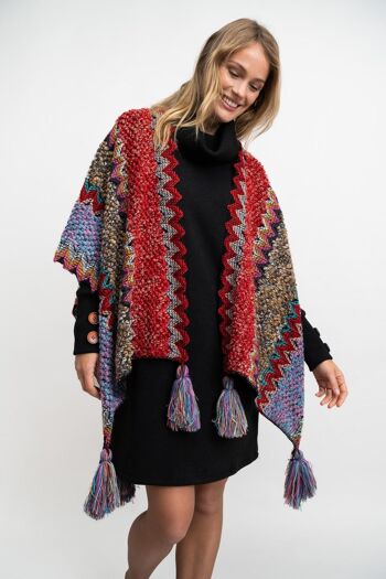 PONCHO femme - THICKET GRIS 1