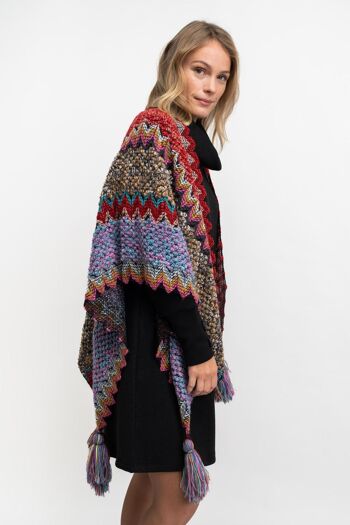 PONCHO femme - THICKET GRIS 2