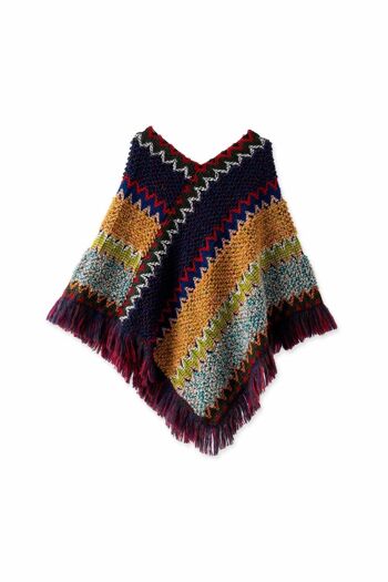 PONCHO femme bleu - WIVEN AZUL 4