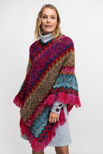 PONCHO femme - WIVEN ROSE 1