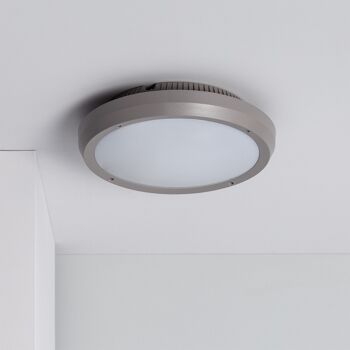 Plafonnier Extérieur Circulaire Ledkia Ø300 mm IP65 Curio Gris Gris 1