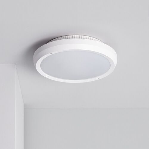 Ledkia Plafón Circular para Exterior Ø300 mm IP65 Curio Blanco Blanco